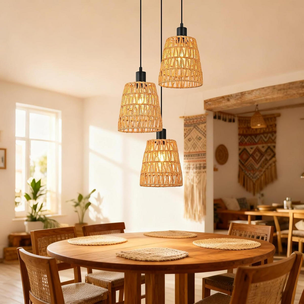 PENDELLEUCHTE BAILEY Ⅲ 25/25/120 cm - Schwarz, Metall (25/25/120cm) - Nettlife