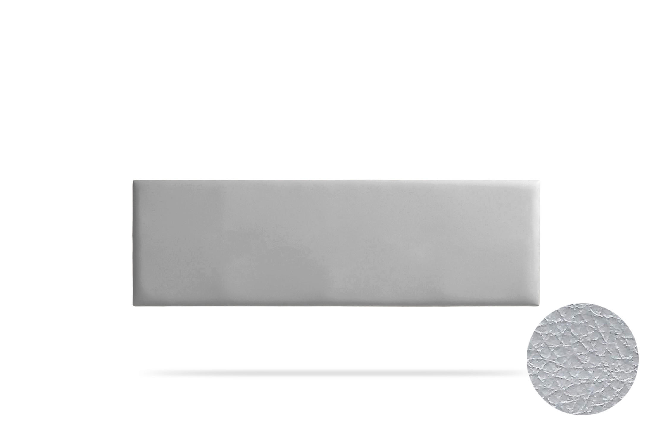 KOPFTEIL gepolstert NOVA Kunstleder 90x50x5 cm - Silber - Moonia - Silberfarben, Holz (90/5/50cm)