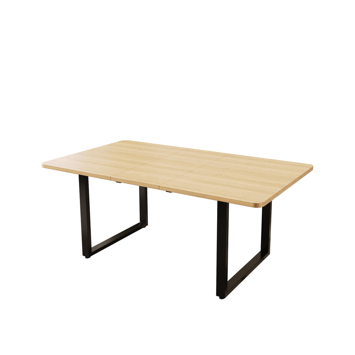 ESSTISCH AUSZIEHBARER 140-220 cm Eiche & Metall – Moderner Esszimmertisch für 6-10 Personen mit Schwerlast-Auszug - Sonoma Eiche, Holzwerkstoff (80/220/75cm) - Urban Meuble