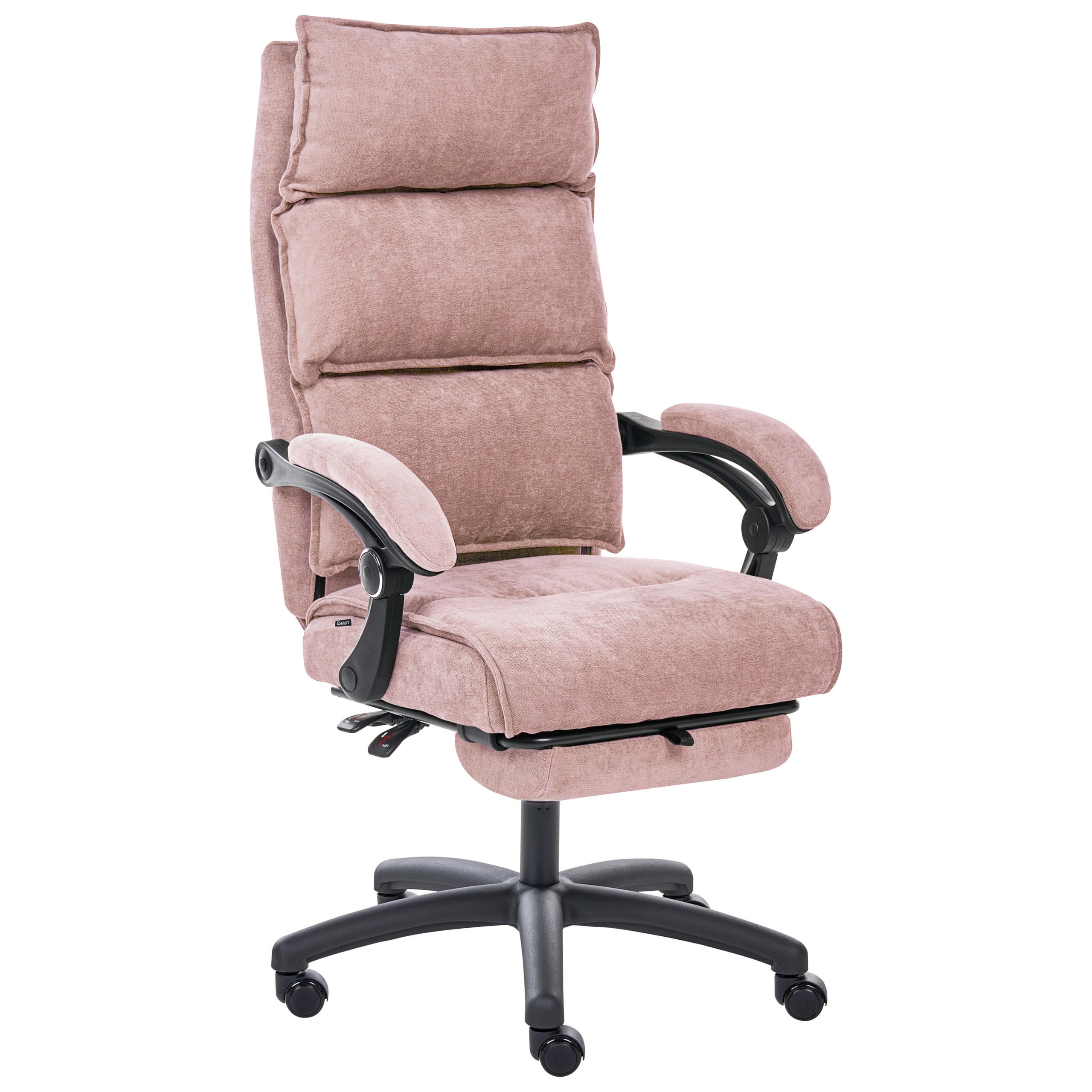 CHEFSESSEL Chenillegewebe Pastellrosa Eaton - Pink, Textil (50/114/66cm) - Beliani