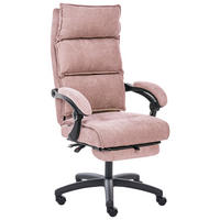 CHEFSESSEL Chenillegewebe Pastellrosa Eaton - Pink, Textil (50/114/66cm) - Beliani