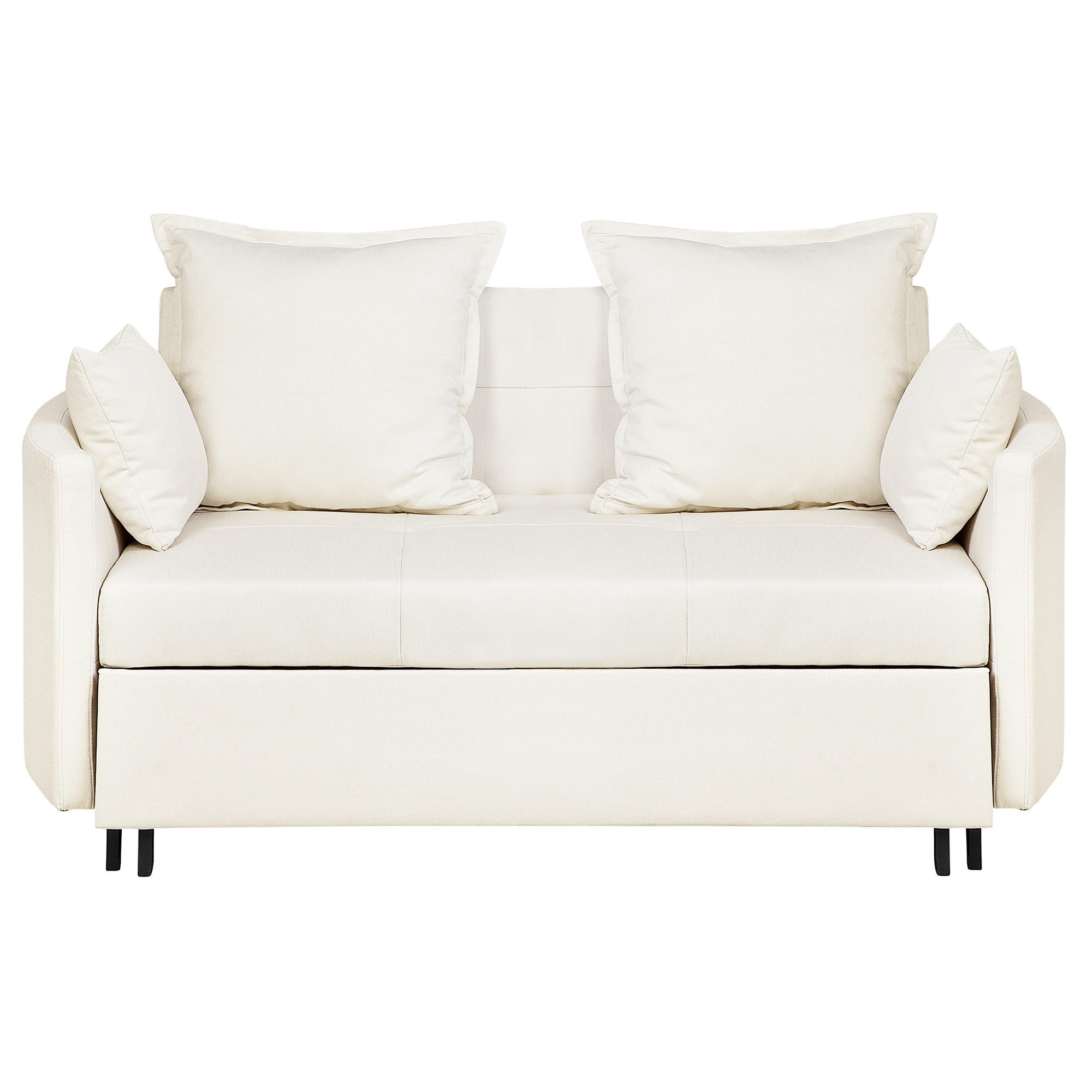2-SITZER-SCHLAFSOFA Polsterbezug Beige Hovin - Beige, Textil (166/84/92cm) - Beliani