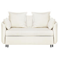 2-SITZER-SCHLAFSOFA Polsterbezug Beige Hovin - Beige, Textil (166/84/92cm) - Beliani