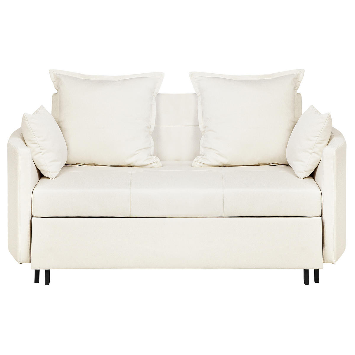 2-SITZER-SCHLAFSOFA Polsterbezug Beige Hovin - Beige, Textil (166/84/92cm) - Beliani