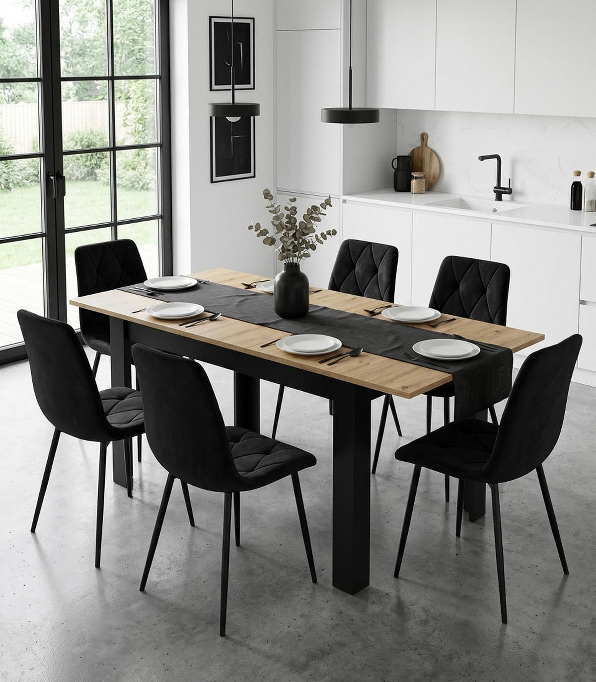 ESSTISCH ausziehbar Eiche Artisan - Eiche Artisan, Holzwerkstoff (160/80/75cm) - Mat-Haus