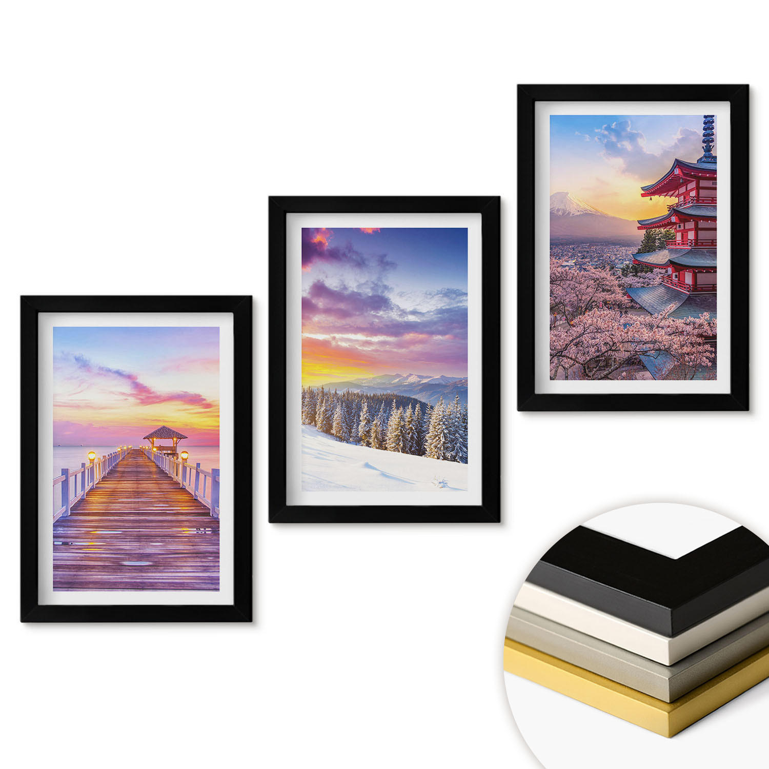 ArtPrintCave Wandbilder Schwarz 20x30 cm