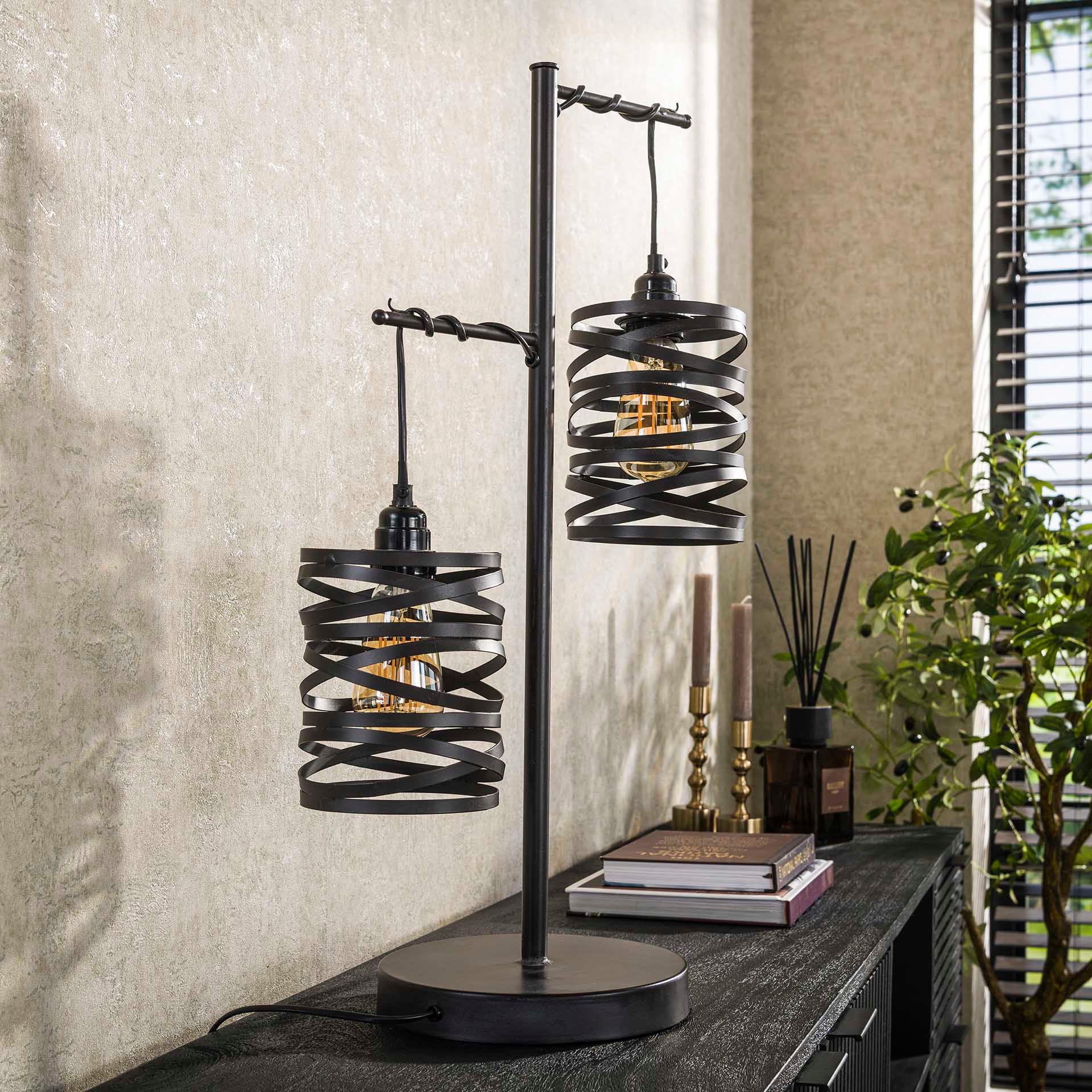 TISCHLEUCHTE Vinta Grau 37/23/ 70 cm - Grau, Metall (37/23/70cm) - Hoyz Collection