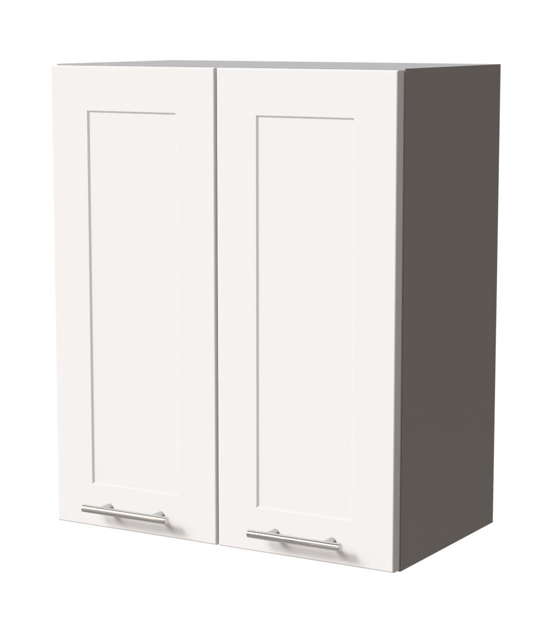 HÄNGESCHRANK Oslo W3/60 Grau / Weiß Matt 60 / 32,5 / 72cm - Weiß/Grau, Holz/Holzwerkstoff (60/72/32.5cm) - Feldmann-Wohnen