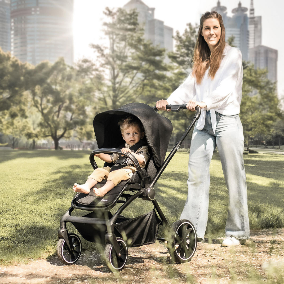 KOMBIKINDERWAGEN Harmony 3in1, grau - Grau, Metall (59/97cm) - BabyGo