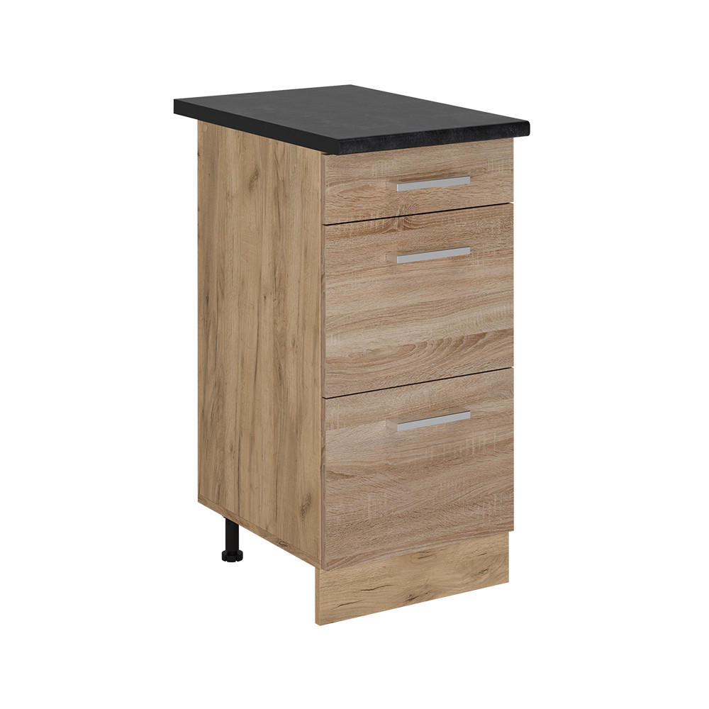 Vicco Küchenunterschrank Sonoma Eiche, Eiche 40x81.6x60 cm