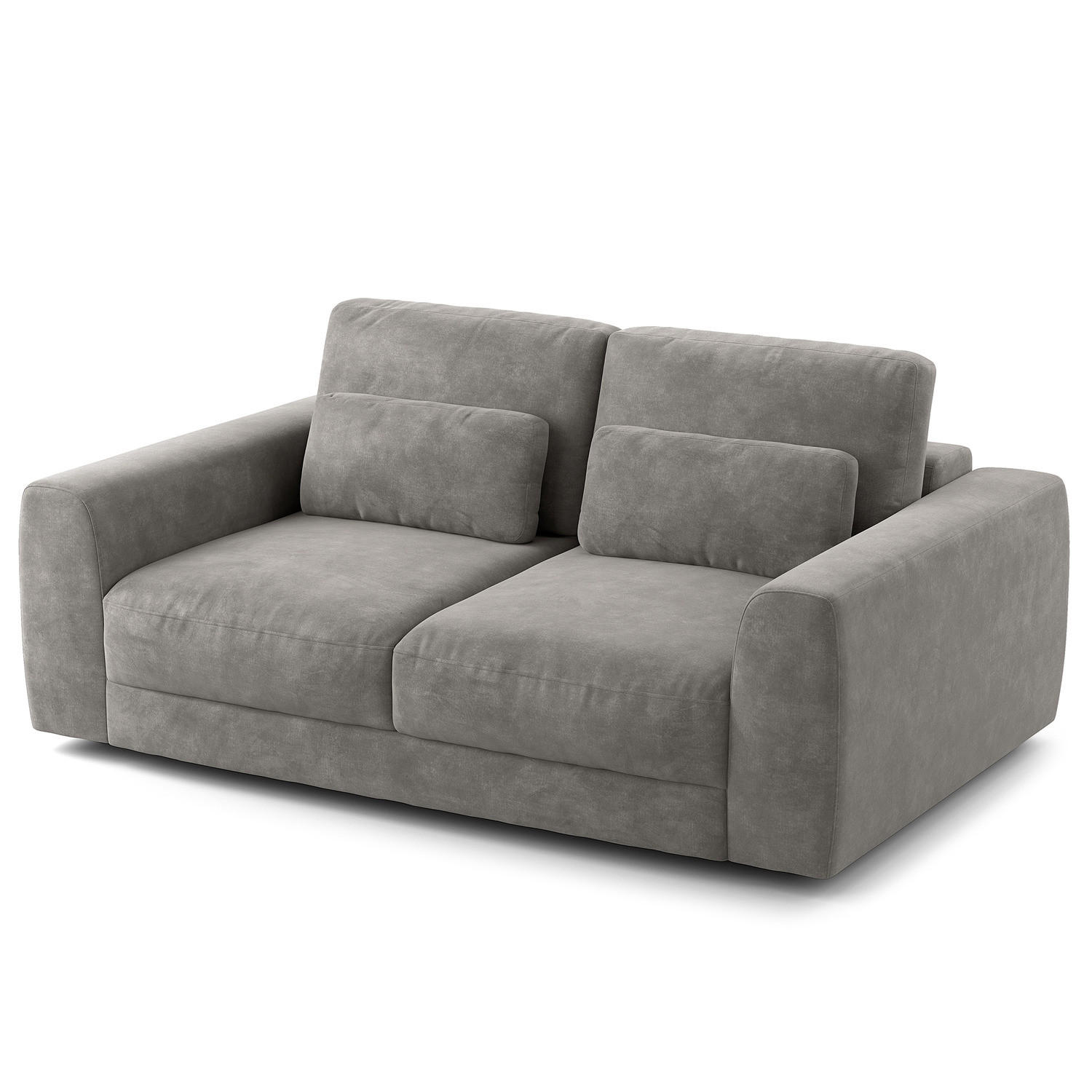 2-SITZER SOFA - Schwarz/Grau, Kunststoff/Textil (182/80/117cm) - home24