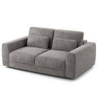 2-SITZER SOFA - Schwarz/Grau, Kunststoff/Textil (182/80/117cm) - home24