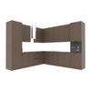 WINKELKÜCHE - 310 x 290 cm Livaro – KU-S36 – Dunkle Eiche - Dunkelbraun, Holzwerkstoff (310/247/290cm) - hi-markt