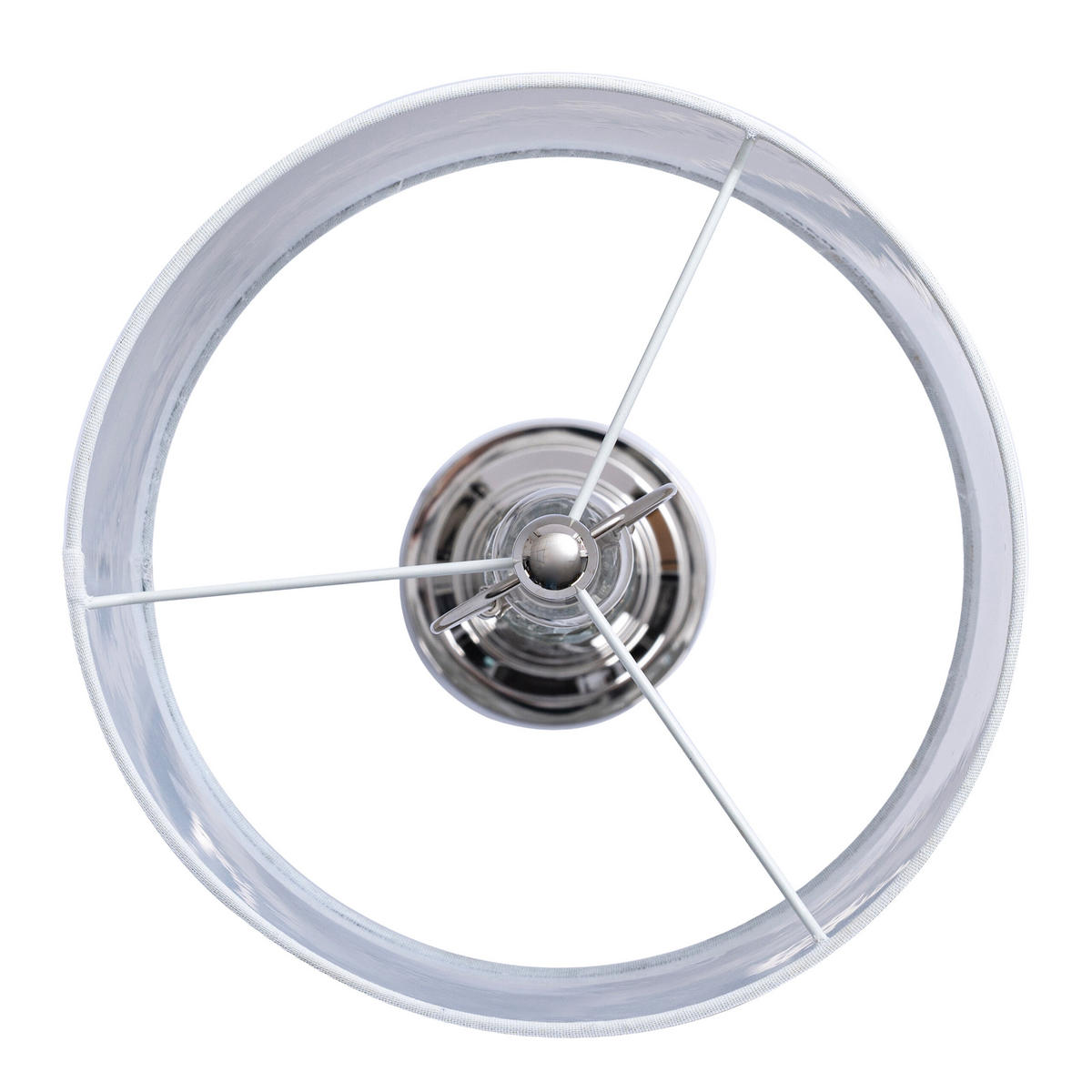 STEHLAMPE - Silberfarben, Glas/Textil (35.5/35.5/155cm) - Relaxdays