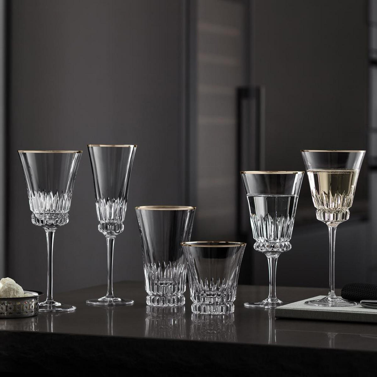 LONGDRINKGLÄSER Grand Royal Gold transparent-gold 300 ml 2er Set - Transparent/Goldfarben, Glas (0.3L) - Villeroy & Boch