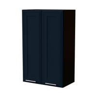 HÄNGESCHRANK Salo W4/60 Schwarz / Indigo Matt 60 / 32,5 / 96cm - Schwarz/Dunkelblau, Holz/Holzwerkstoff (60/96/32.5cm) - Feldmann-Wohnen