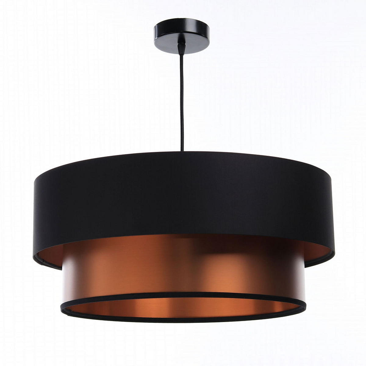 HÄNGELEUCHTE Kupfer 40/20 cm - Schwarz/Kupferfarben, Kunststoff (40/1/20cm) - ONZENO
