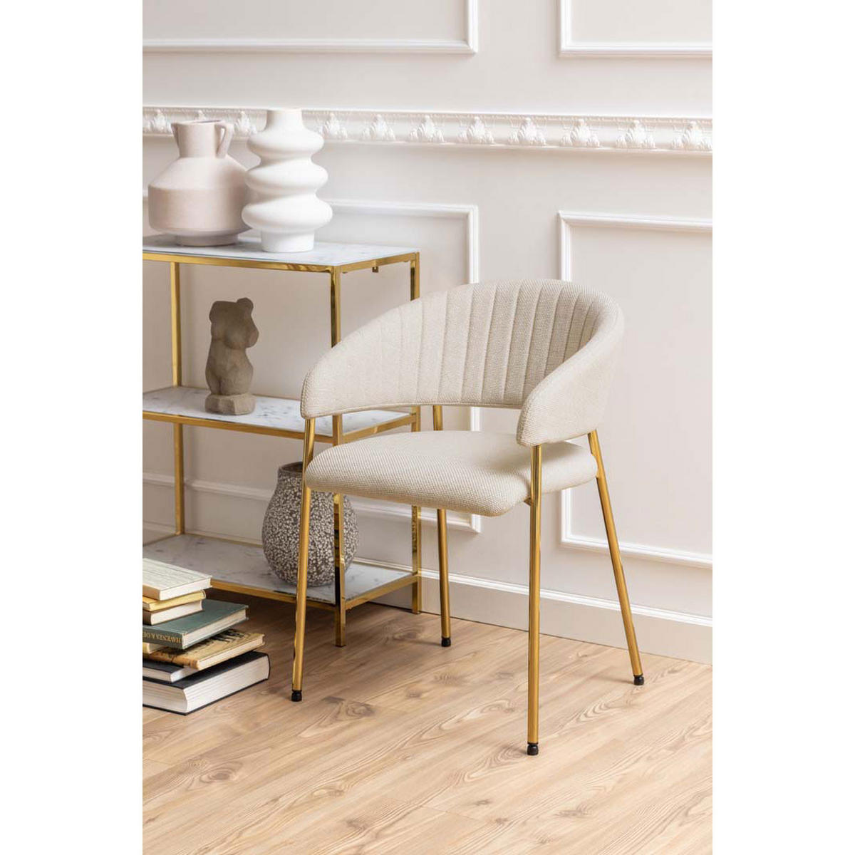 2ER Set ESSZIMMERSTUHL Beige - Beige, Textil (55/78/54cm) - ebuy24