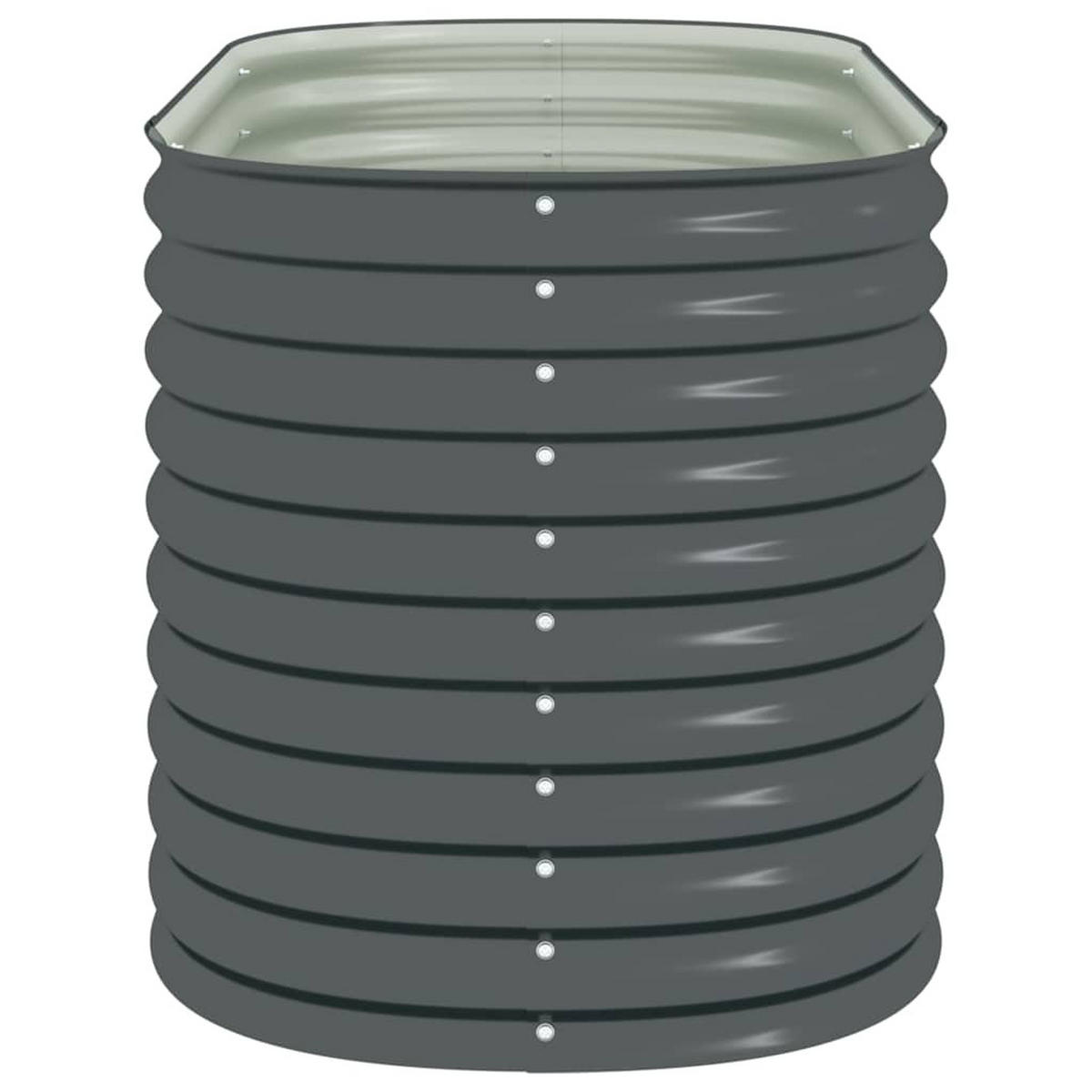 HOCHBEET 160/80/81 cm, aus Verzinkter Stahl, Grau - Grau, Metall (80/81/160cm) - vidaXL