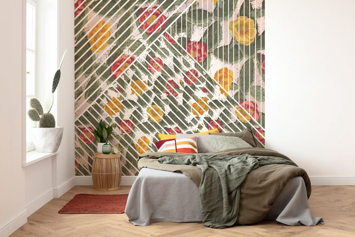 FOTOTAPETE Pflanzen 300 x 280 cm - Multicolor, Papier (300/280cm) - Sanders & Sanders