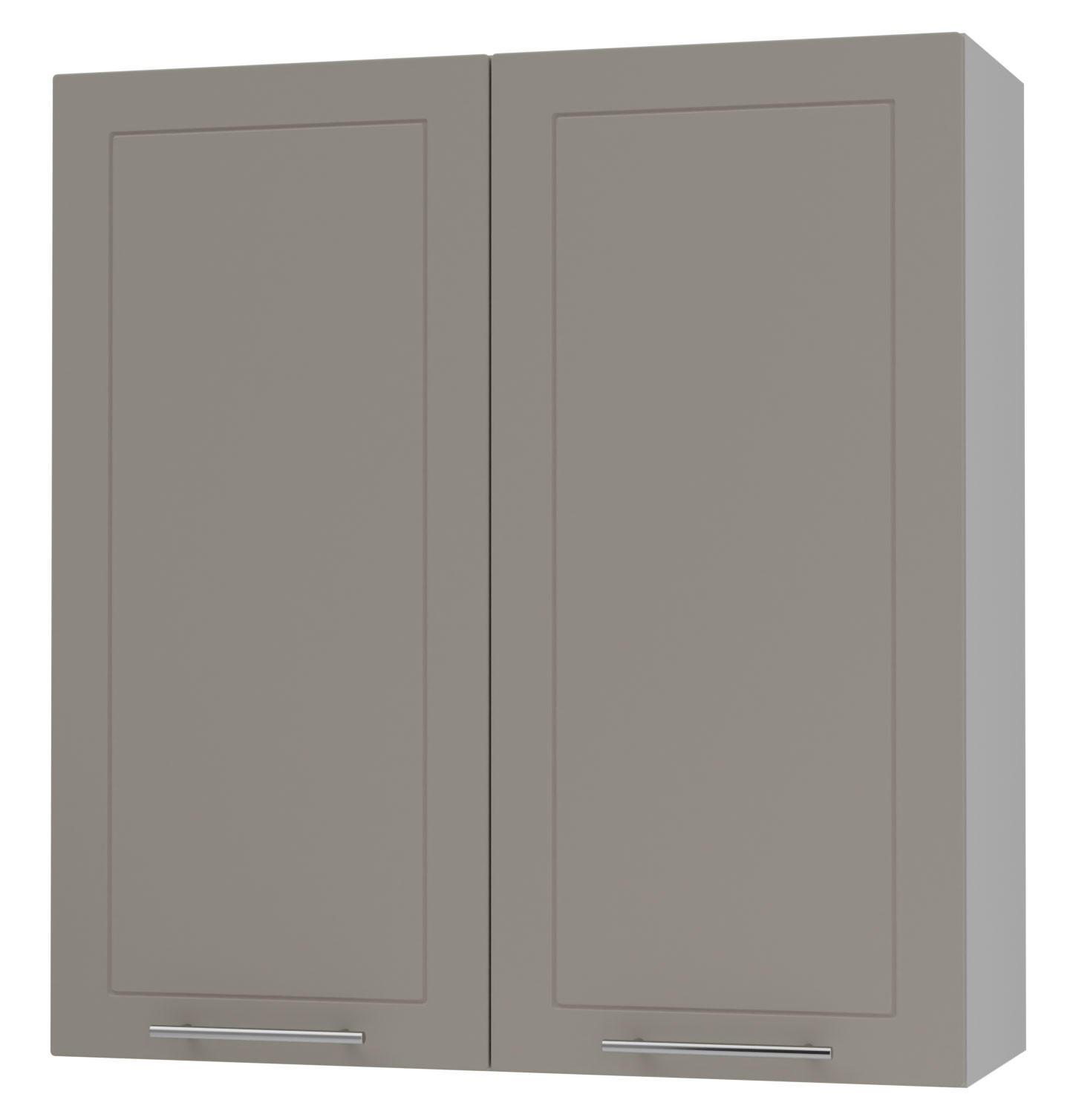 KÜCHENHÄNGESCHRANK Kvantum W4/90 Weiß Matt / Grau Matt 90 / 32,5 / 96cm - Beige/Grau, Holz/Holzwerkstoff (90/96/32.5cm) - Feldmann-Wohnen