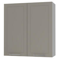 KÜCHENHÄNGESCHRANK Kvantum W4/90 Weiß Matt / Grau Matt 90 / 32,5 / 96cm - Beige/Grau, Holz/Holzwerkstoff (90/96/32.5cm) - Feldmann-Wohnen