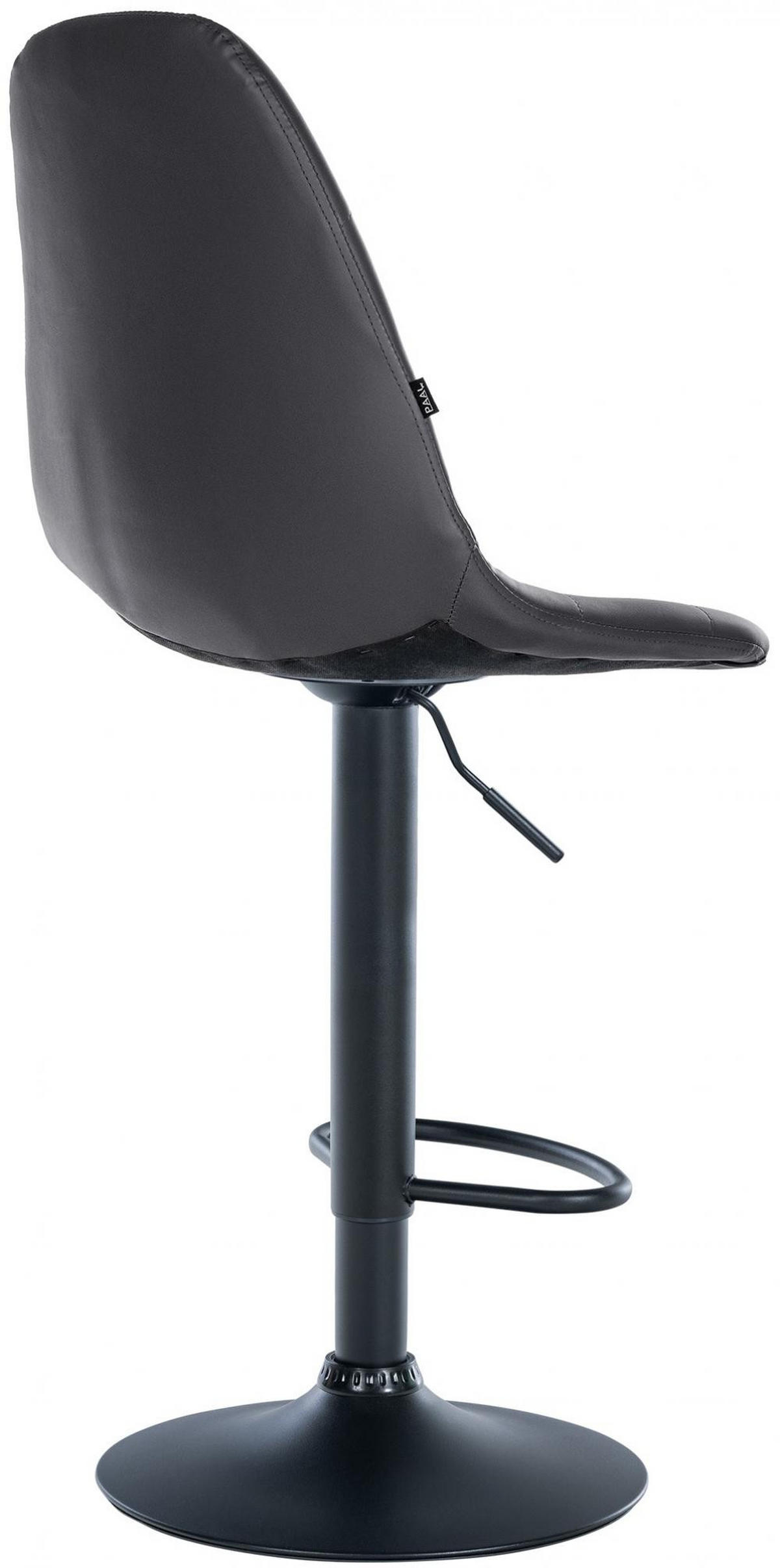 BARHOCKER Metall Schwarz - Schwarz, Textil/Metall (47/58/56cm) - CLP