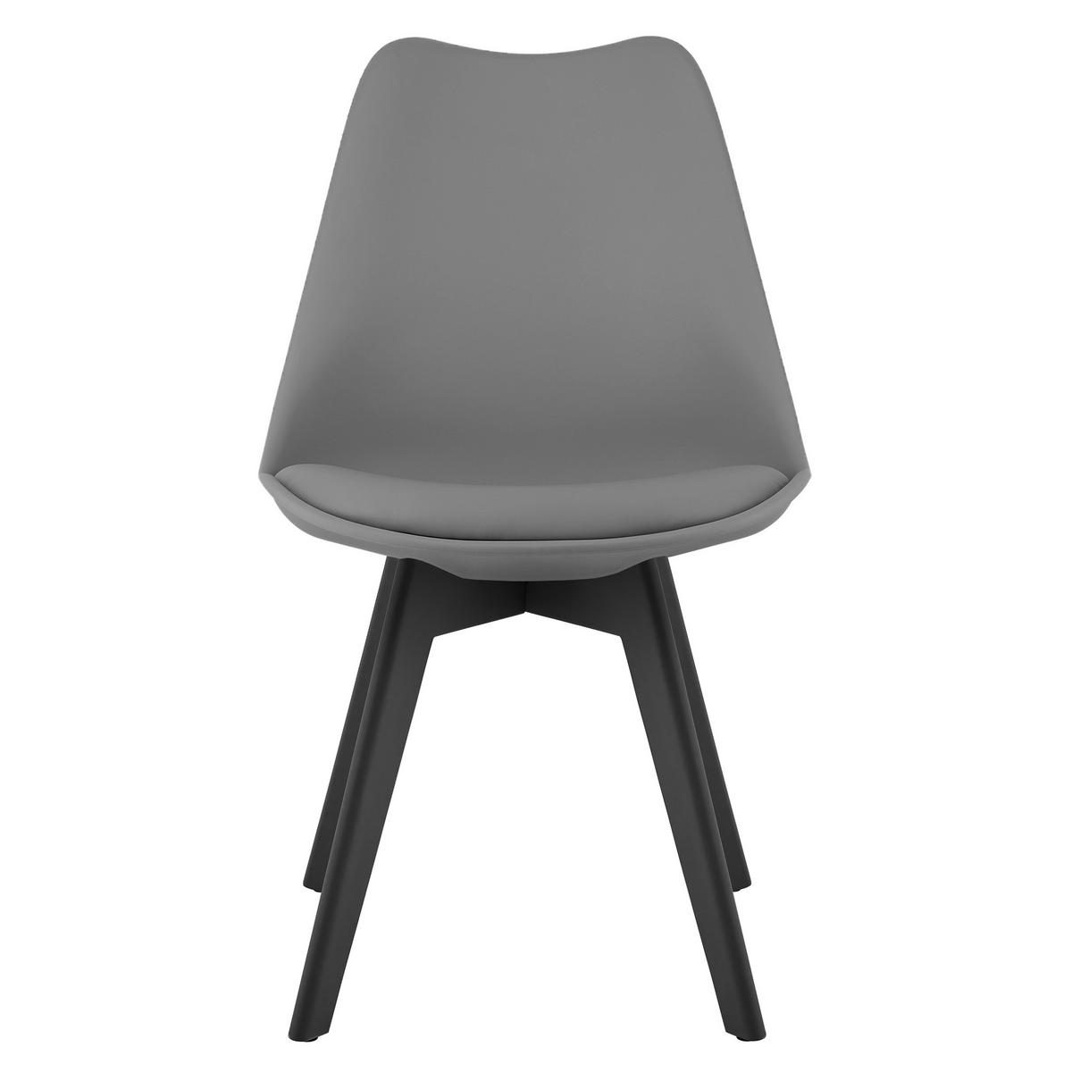 STUHL Grafit 49x43 cm MARK Ergonomisch 2 Stück - Schwarz, Holz (49/50/43cm)