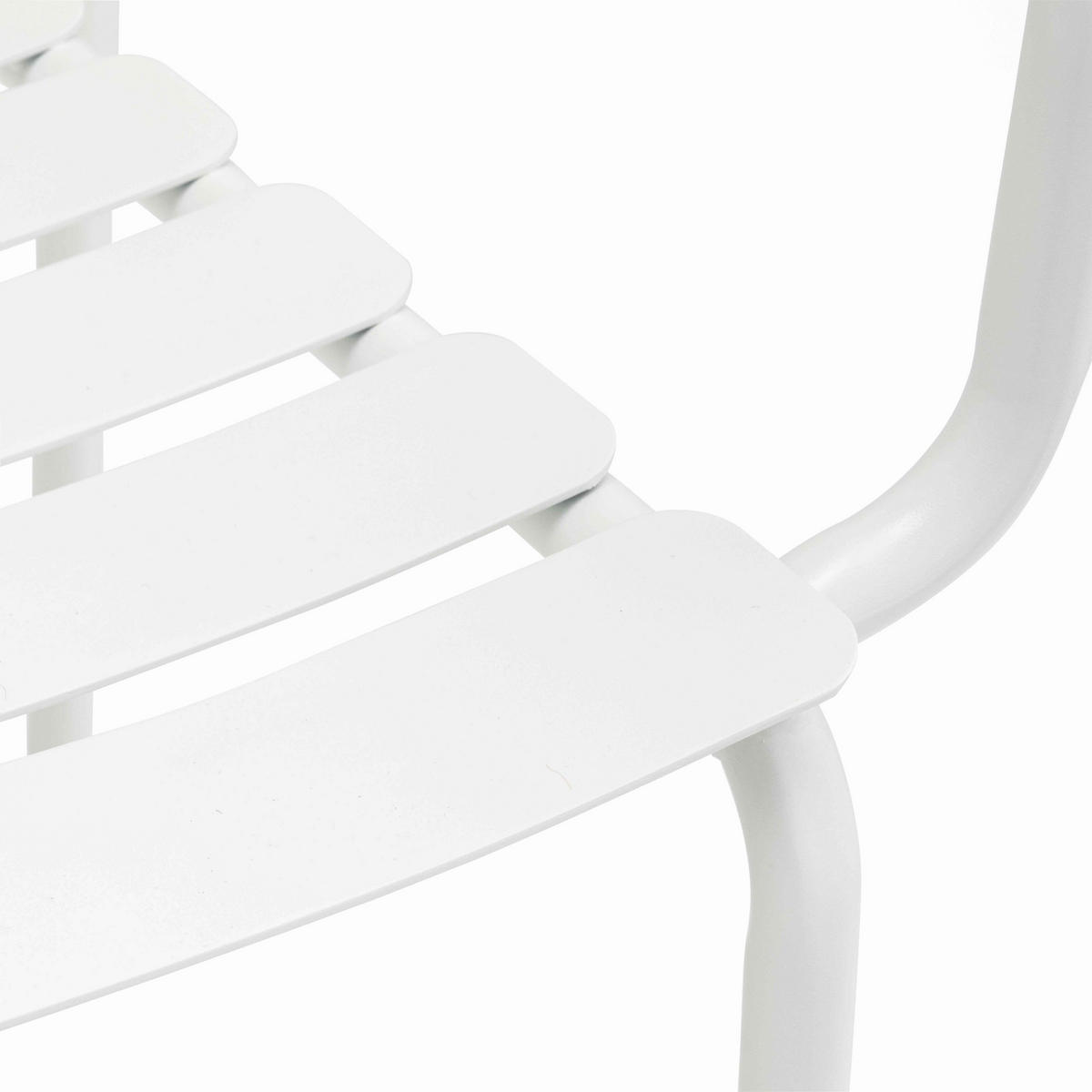 GARTENSTUHL aus Aluminium, Weiß - Weiß, Metall (46/84/55cm) - Oviala