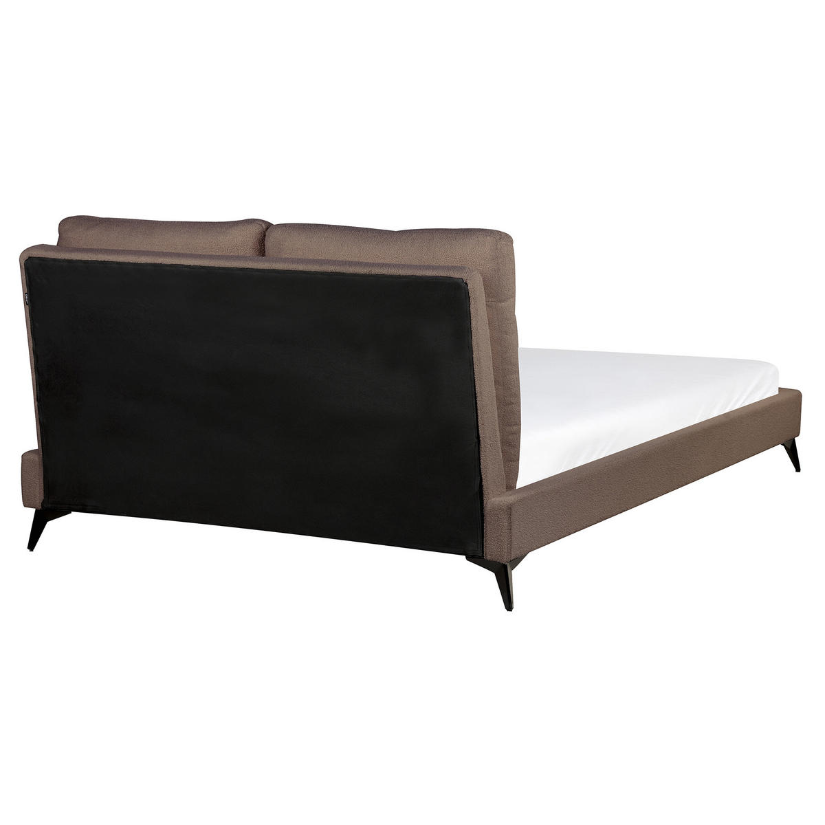 POLSTERBETT mit Lattenrost 160/200 cm Braun Melle - Braun, Textil (160/200cm) - Beliani