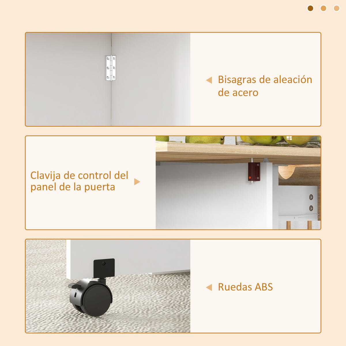ESSTISCH Eiche und Weiß 1 Stück - Beige, Kunststoff (120/72/75cm) - GiPP