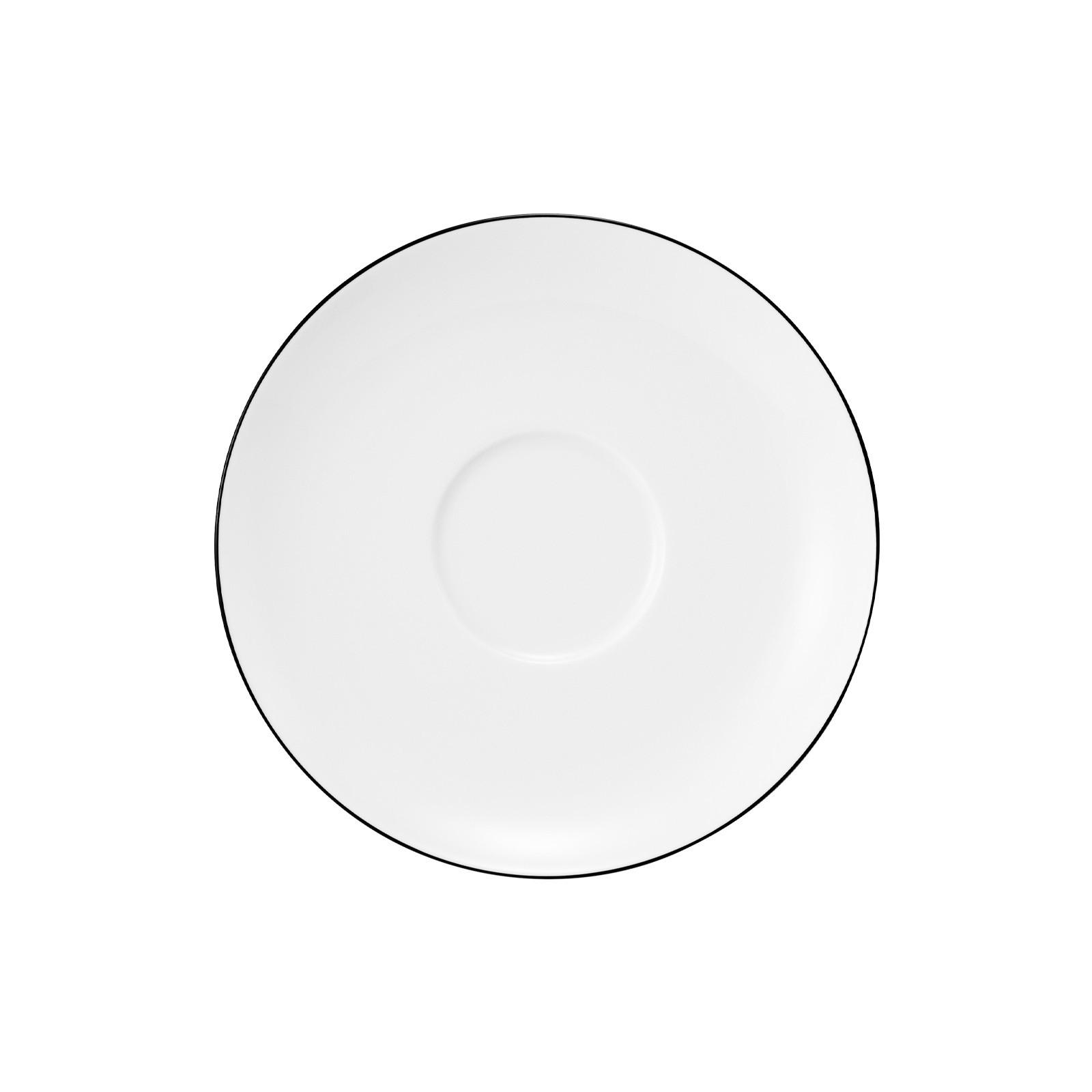 MILCHKAFFEEUNTERTASSE Lido Black Line weiß ø 16 cm - Weiß, Keramik (16cm) - Seltmann Weiden