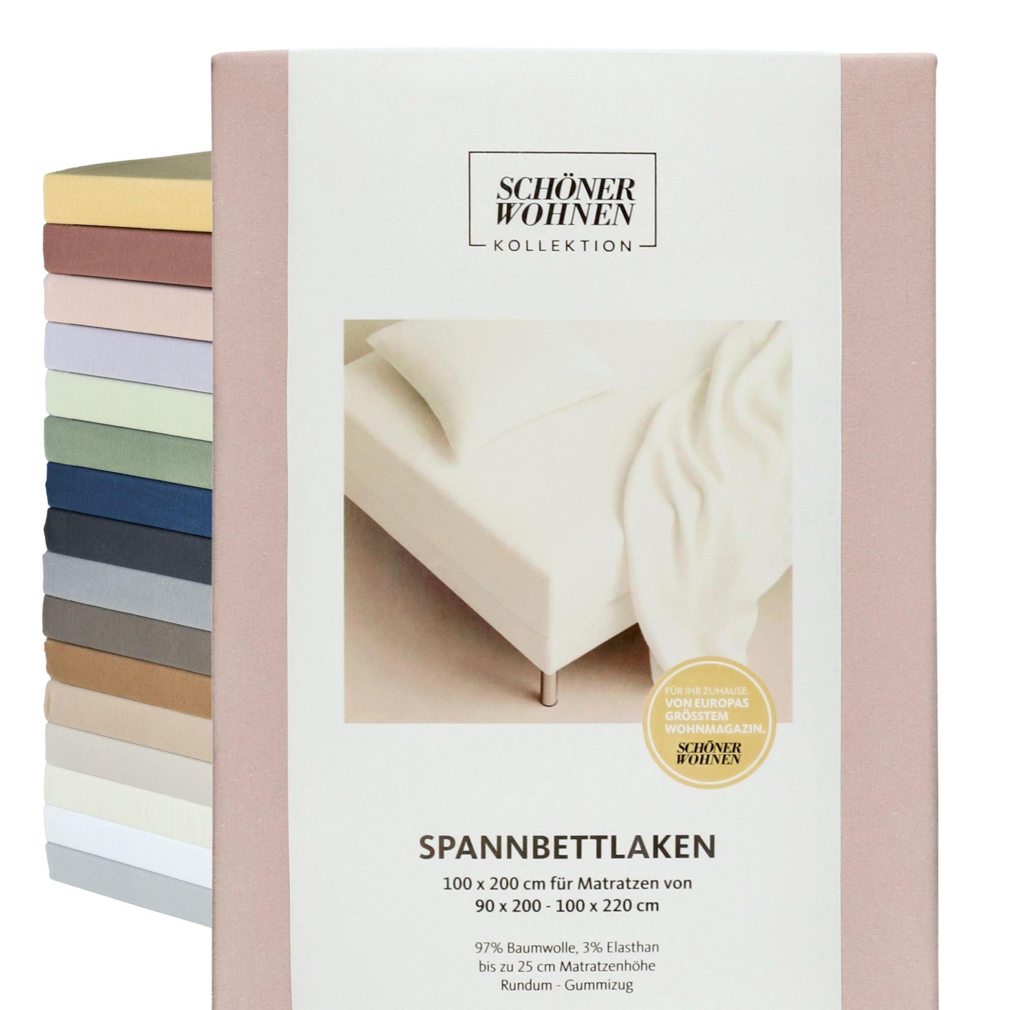 SPANNBETTLAKEN FLAT - Weiß, Textil (200/200cm) - Schöner Wohnen