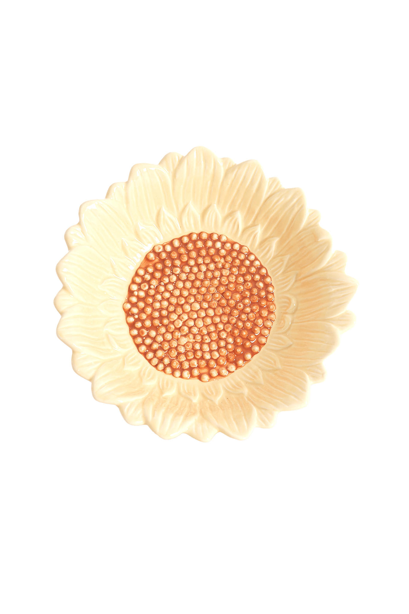 SCHALE Severa Orange 21/21/5 cm - Orange, Keramik (21/5cm) - Light & Living