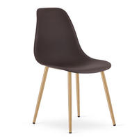 ESSZIMMERSTUHL KALEO Kaffeesitz, natürliche Beine - Naturfarben/Braun, Kunststoff (46/84/51cm) - Valora