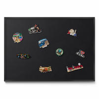 MAGNETTAFEL 100x70 cm Schwarzer Rahmen Farbe Schwarz - Nickelfarben, Metall (100/70/0.4cm) - TULUP