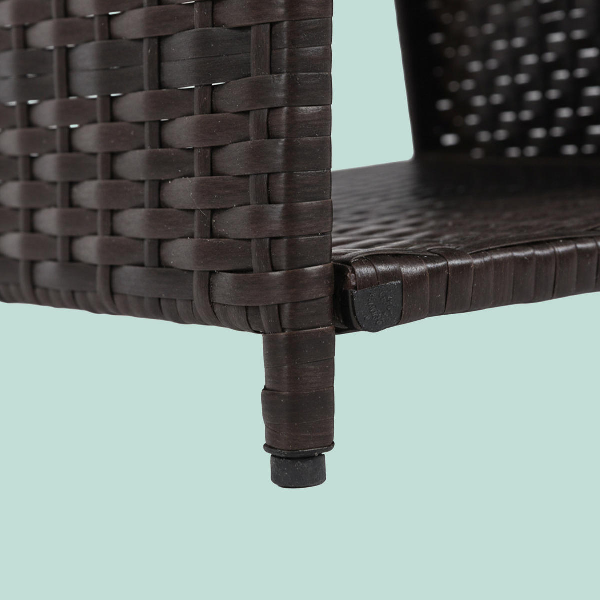 BALKONTISCH - Braun, Kunststoff/Metall (45/45/40cm) - Relaxdays