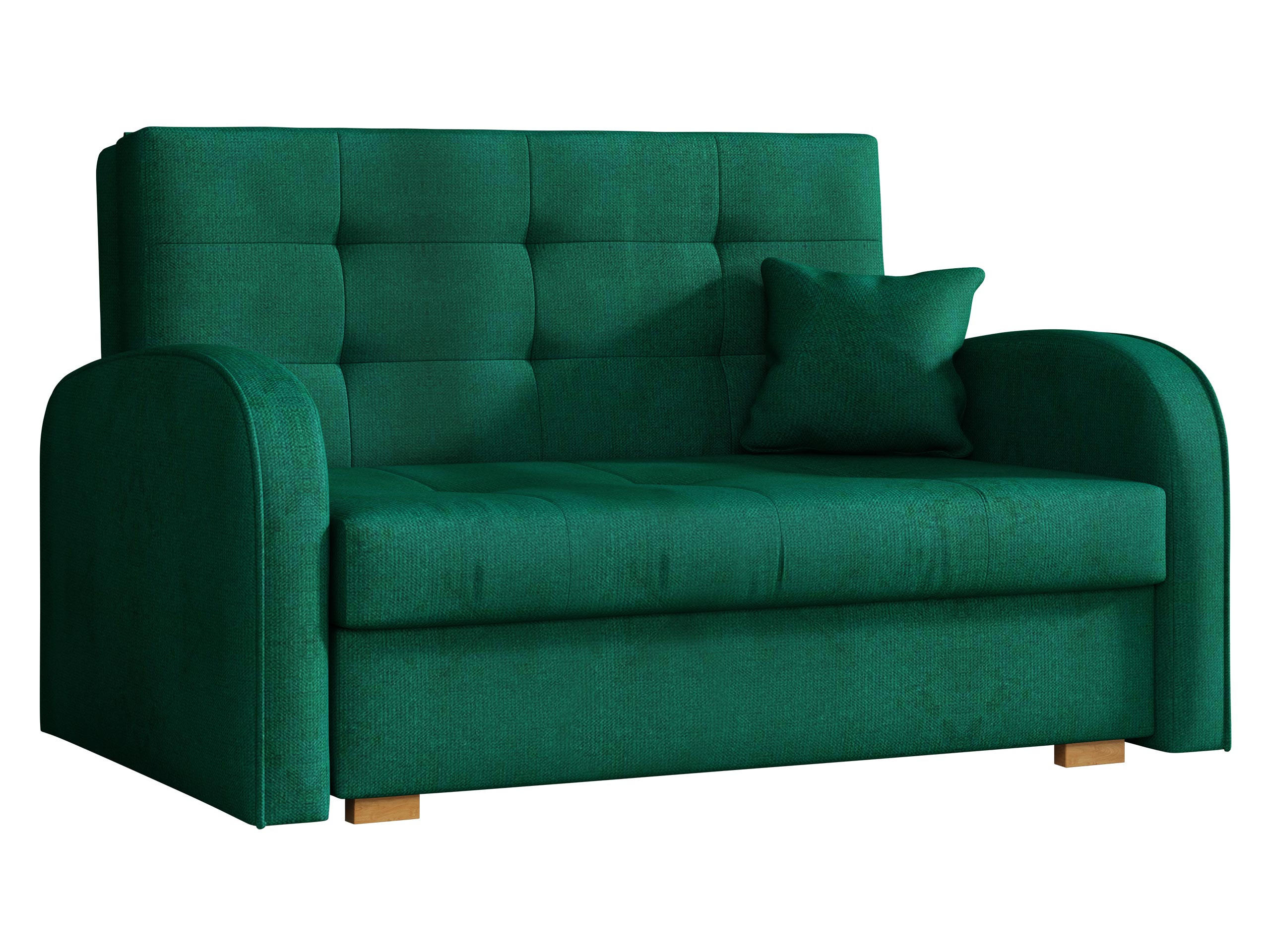 SCHLAFSOFA Viva Gold II - Smaragdgrün/Braun, Holz/Textil (133/85/98cm) - MIRJAN24