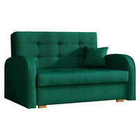 SCHLAFSOFA Viva Gold II - Smaragdgrün/Braun, Holz/Textil (133/85/98cm) - MIRJAN24