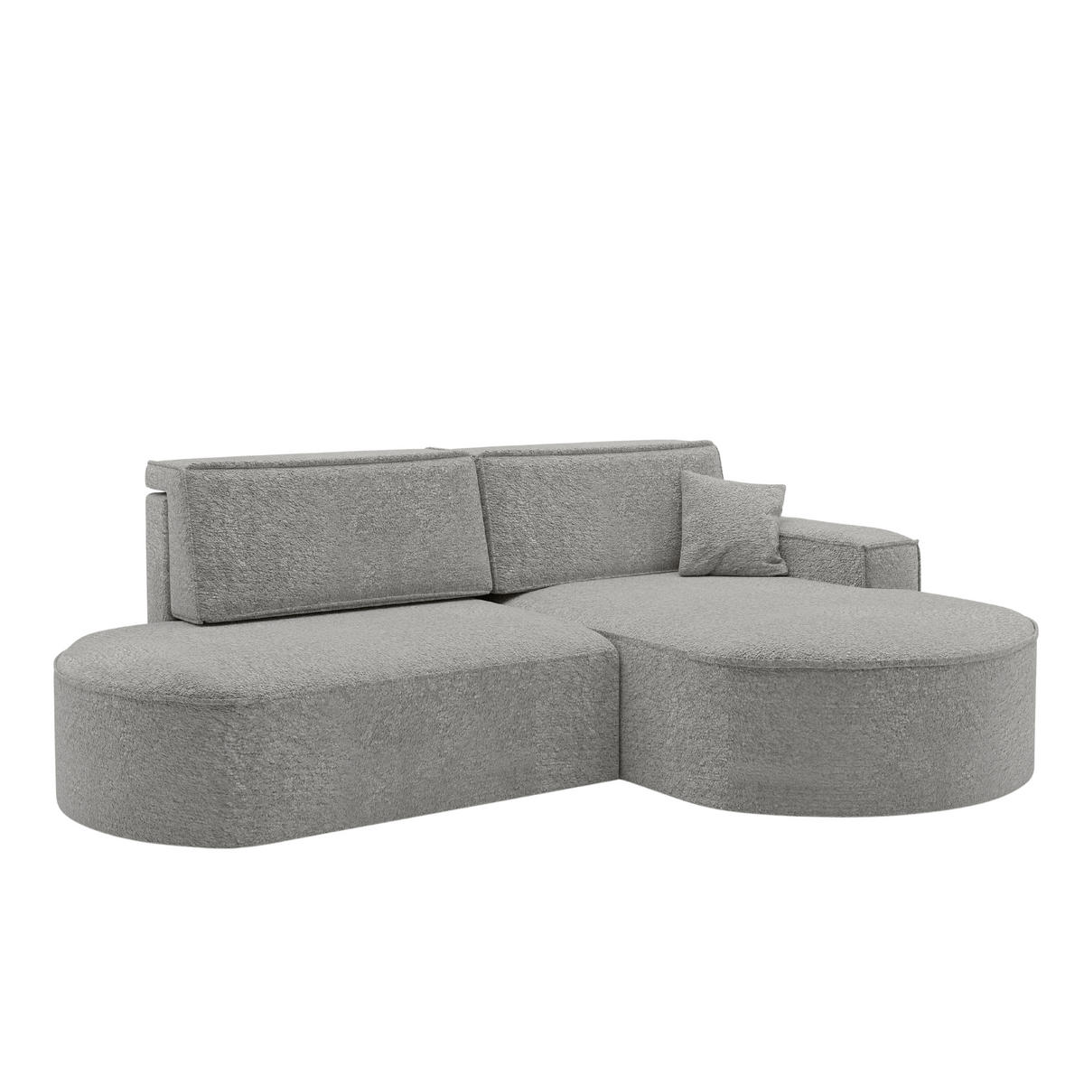 ECKSOFA Modena Pro - Komfort Und Stil stoff Arena Grau Rechts - Grau, Holz (278/179cm) - Kaiser Möbel