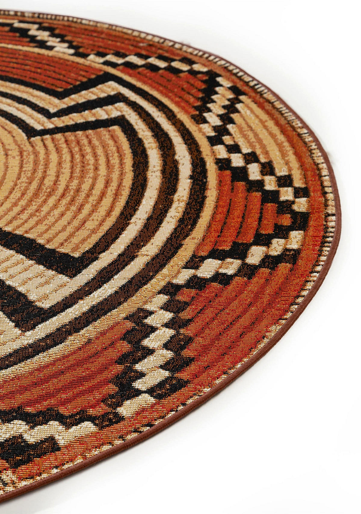 OUTDOORTEPPICH Artis Beige/Kupfer ø 160 cm rund - Beige, Textil (160/160cm) - benuta Nest