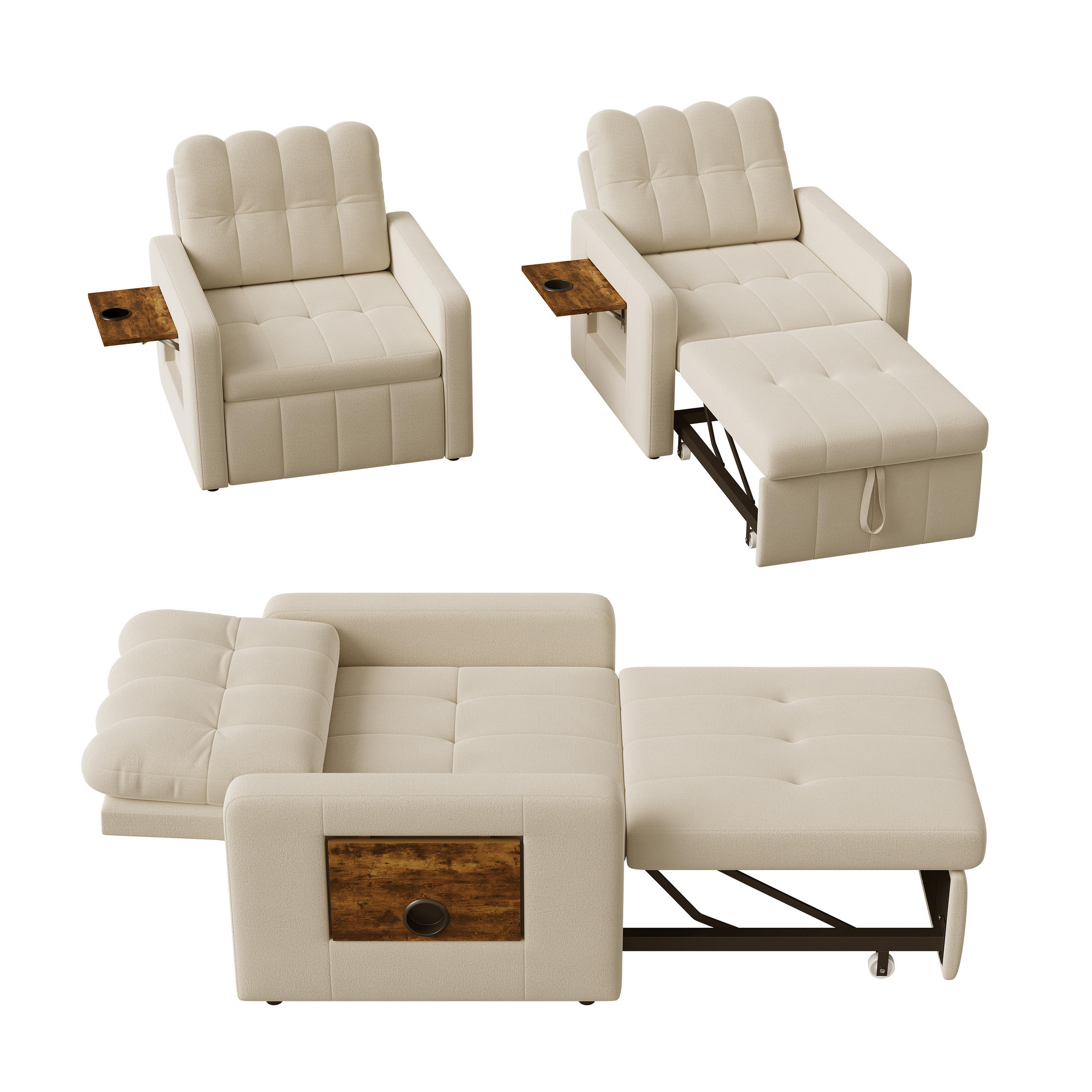 Joyfair Schlafsofa Beige 108x86x190 cm