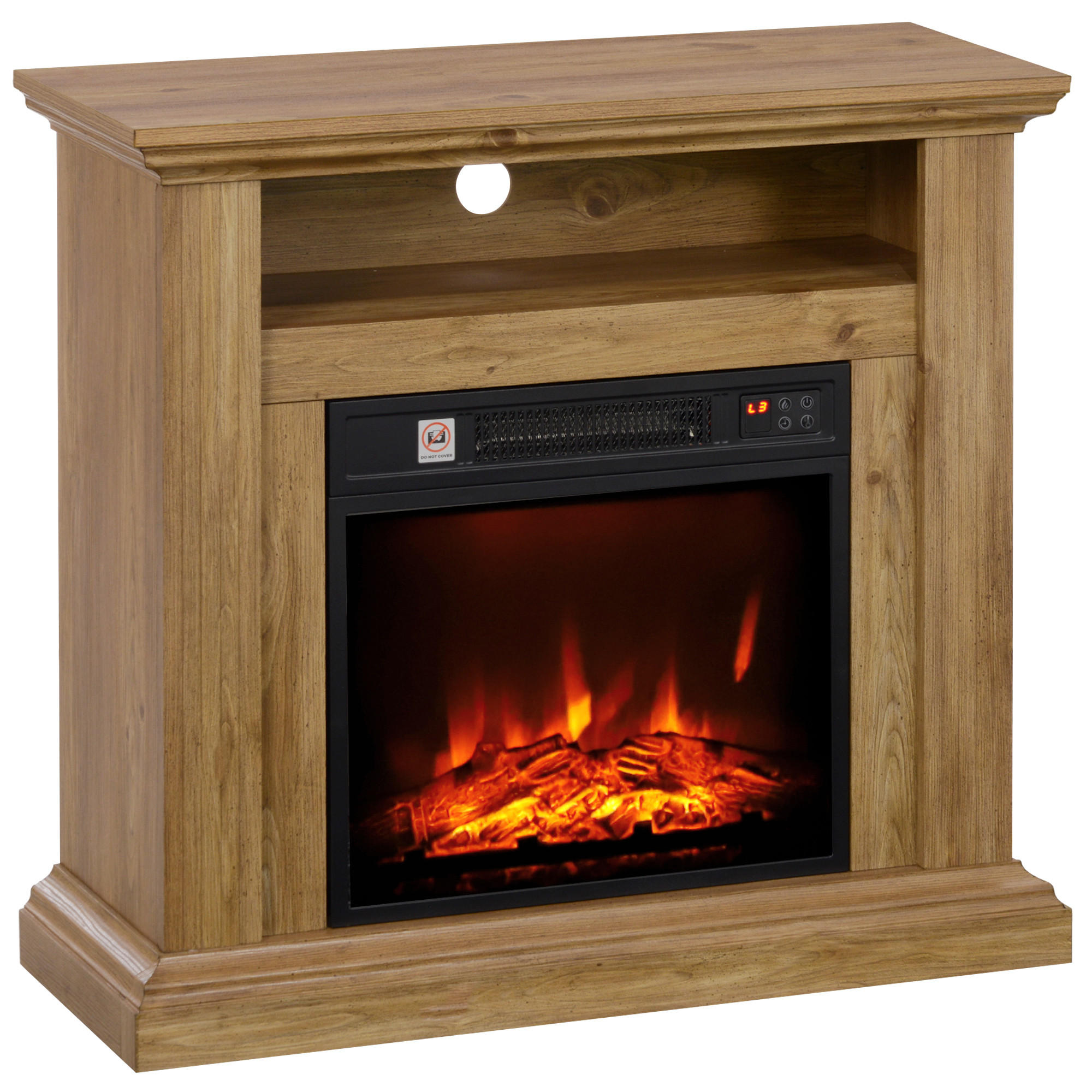 ELEKTROKAMIN DE-17042 3D-Flammeneffekt mit Fernbedienung Holzoptik Braun - Braun, Holzwerkstoff (81.5/76.2/30cm) - ComfortXL