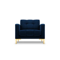 SESSEL Mamaia aus Samt königsblau - Blau, Textil (92/75/87cm) - Micadoni
