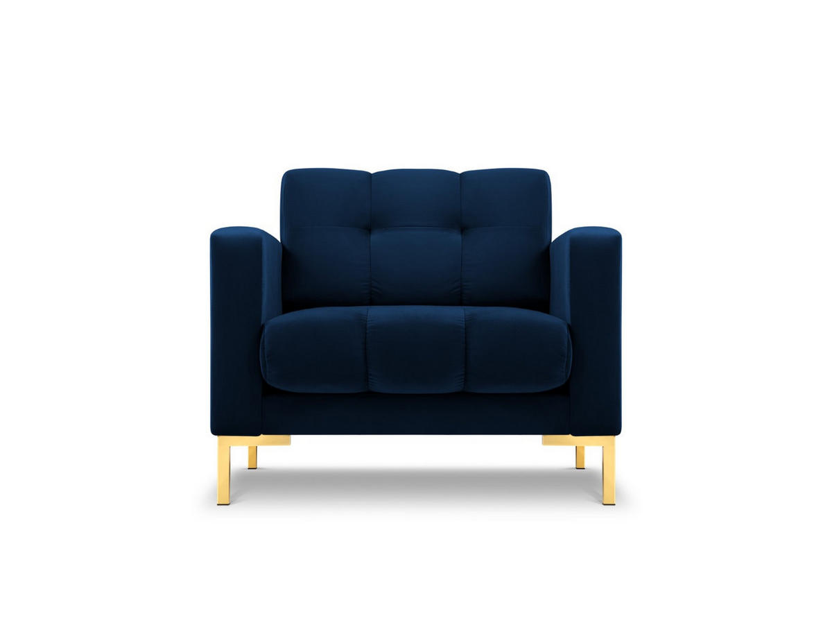 SESSEL Mamaia aus Samt königsblau - Blau, Textil (92/75/87cm) - Micadoni
