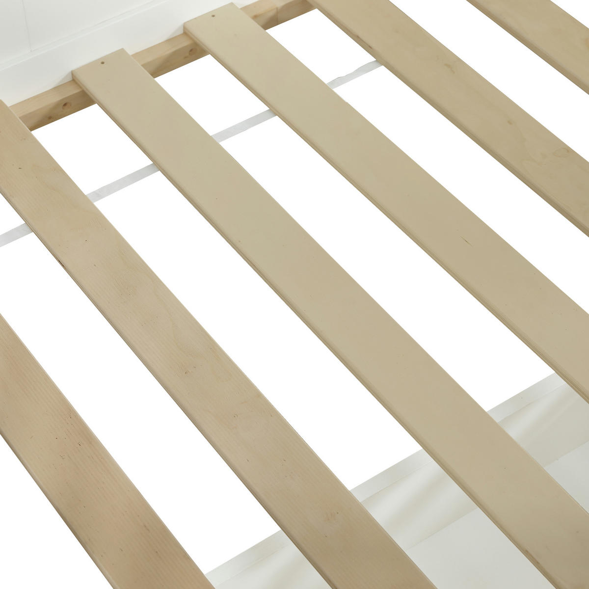 KINDERBETT 90/200 cm DE-02203, in Weiß, mit Fenster, Dach und 2 Schubladen - Weiß, Holzwerkstoff (90/200cm) - ComfortXL