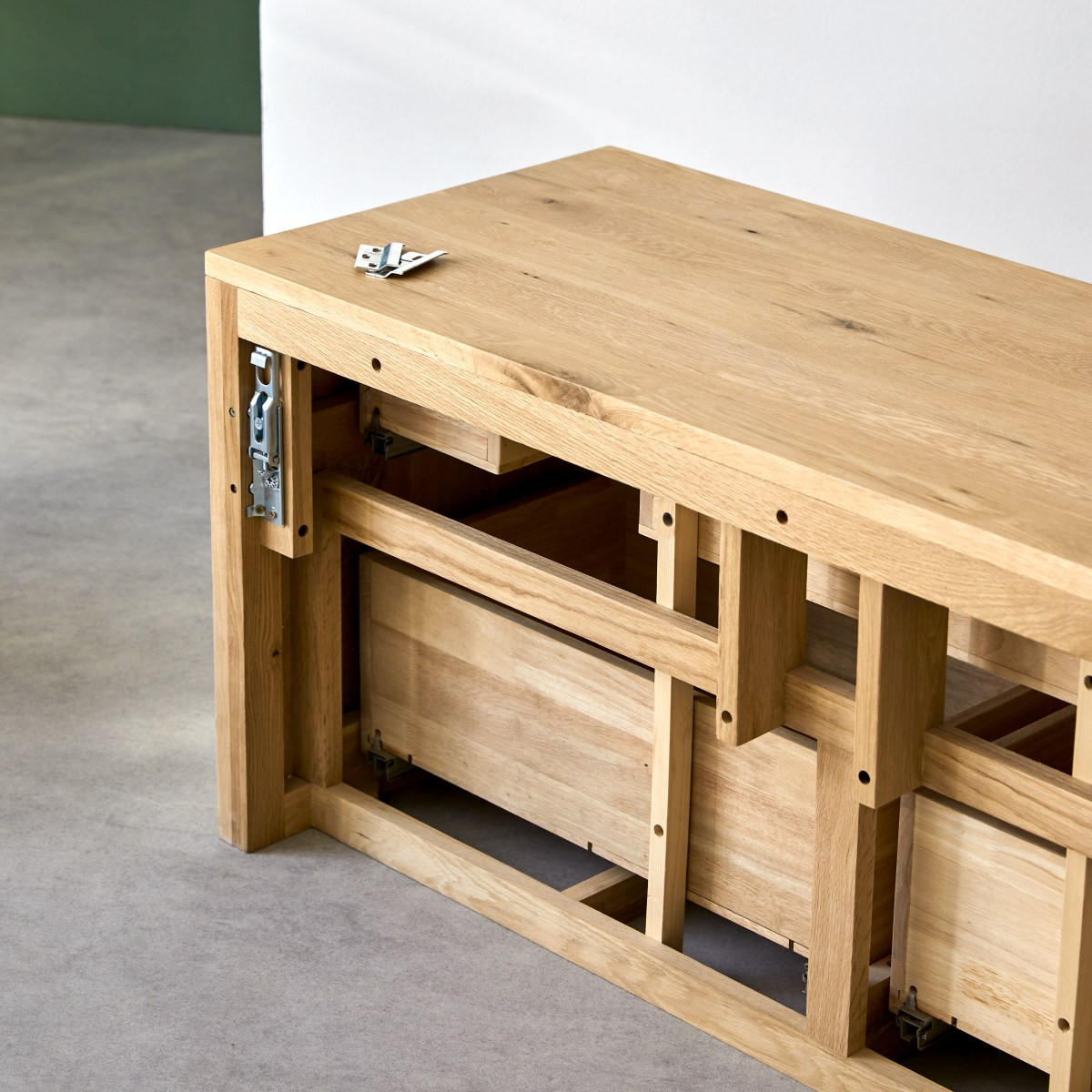 WASCHTISCHUNTERSCHRANK Jacob Natur aus Eiche - Naturfarben, Holz (120/51/45cm) - Tikamoon
