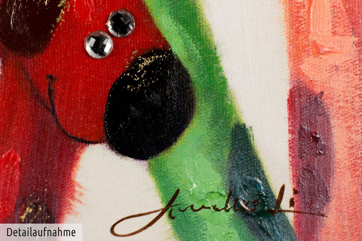 ACRYLBILD HANDGEMALT 80/80 cm - Multicolor, Holz/Textil (80/80cm) - KUNSTLOFT