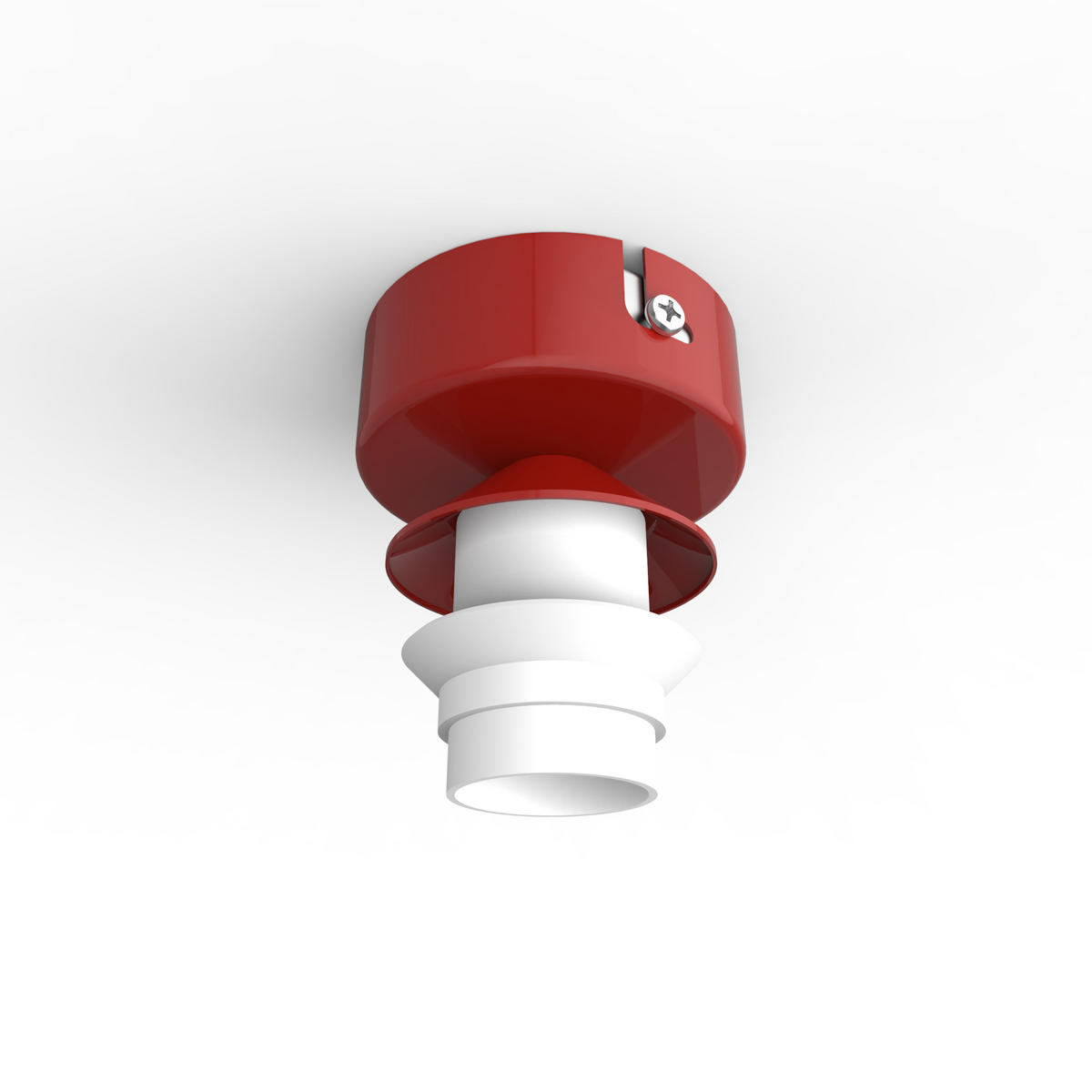 DECKENLEUCHTE - Rot, Metall (40/40/12cm) - Lumicom
