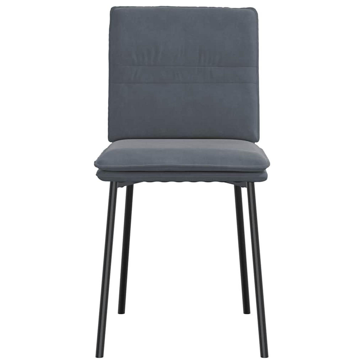 ESSZIMMERSTÜHLE 2 Stk. Dunkelgrau Samt 45*54*83cm - Dunkelgrau, Metall (45/83/54cm) - ZMH